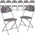 Carnegy Avenue Charcoal Metal Folding Chair (Set of 8)