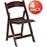 Carnegy Avenue Red Mahogany Resin Folding Chair (Set of 4)