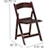 Carnegy Avenue Red Mahogany Resin Folding Chair (Set of 4)