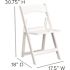Carnegy Avenue White Resin Folding Chair (Set of 4)