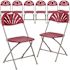 Carnegy Avenue Burgundy Metal Folding Chair (Set of 8)