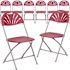 Carnegy Avenue Burgundy Metal Folding Chair (Set of 8)