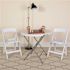 Carnegy Avenue Hercules White Resin 800 lb. Weight Capacity Lightweight Event Folding Chair (Set of 4)