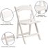 Carnegy Avenue Hercules White Resin 800 lb. Weight Capacity Lightweight Event Folding Chair (Set of 4)