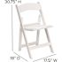 Carnegy Avenue Hercules White Resin 800 lb. Weight Capacity Lightweight Event Folding Chair (Set of 4)
