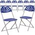 Carnegy Avenue Blue Metal Folding Chair (Set of 8)