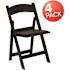 Carnegy Avenue Hercules Black Resin 800 lb. Weight Capacity Lightweight Event Folding Chair (Set of 4)