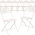Carnegy Avenue White Metal Folding Chair (Set of 8)