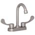 Gerber Commercial 2-Handle Bar Faucet with Gooseneck Spout and Wrist Blade Handles in Chrome