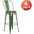 Carnegy Avenue 45.25 in. Green Bar Stool (Set of 4)
