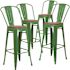 Carnegy Avenue 45.25 in. Green Bar Stool (Set of 4)
