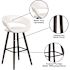 Carnegy Avenue 39 in. White Bar Stool (Set of 2)