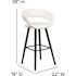 Carnegy Avenue 39 in. White Bar Stool (Set of 2)
