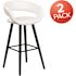 Carnegy Avenue 39 in. White Bar Stool (Set of 2)