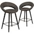 Carnegy Avenue 32.5 in. Black Bar Stool (Set of 2)