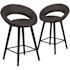 Carnegy Avenue 32.5 in. Black Bar Stool (Set of 2)