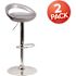 Carnegy Avenue 38.75 in. Silver Bar Stool (Set of 2)