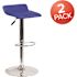 Carnegy Avenue 35.25 in. Blue Bar Stool (Set of 2)