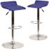 Carnegy Avenue 35.25 in. Blue Bar Stool (Set of 2)