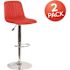 Carnegy Avenue 45.5 in. Red Bar Stool (Set of 2)