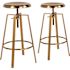 Carnegy Avenue 35 in. Gold Bar Stool (Set of 2)