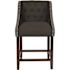 Carnegy Avenue 36 in. Charcoal Fabric Bar Stool (Set of 2)