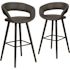 Carnegy Avenue 39 in. Black Bar Stool (Set of 2)