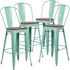 Carnegy Avenue 46 in. Mint Green Bar Stool (Set of 4)