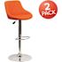 Carnegy Avenue 41.75 in. Orange Bar Stool (Set of 2)