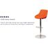 Carnegy Avenue 41.75 in. Orange Bar Stool (Set of 2)