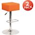 Carnegy Avenue 30.25 in. Orange Bar Stool (Set of 2)