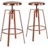 Carnegy Avenue 35 in. Rose Gold Bar Stool (Set of 2)