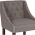 Carnegy Avenue 36 in. Dark Gray Fabric Bar Stool (Set of 2)