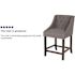 Carnegy Avenue 36 in. Dark Gray Fabric Bar Stool (Set of 2)