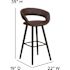 Carnegy Avenue 39 in. Brown Bar Stool (Set of 2)