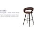 Carnegy Avenue 39 in. Brown Bar Stool (Set of 2)