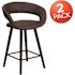 Carnegy Avenue 33.25 in. Brown Bar Stool (Set of 2)
