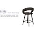 Carnegy Avenue 33.25 in. Brown Bar Stool (Set of 2)