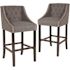 Carnegy Avenue 42 in. Dark Gray Fabric Bar Stool (Set of 2)