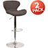 Carnegy Avenue 42.25 in. Charcoal Fabric Bar Stool (Set of 2)