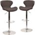 Carnegy Avenue 42.25 in. Charcoal Fabric Bar Stool (Set of 2)