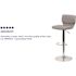 Carnegy Avenue 43 in. Gray Fabric Bar Stool (Set of 2)