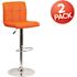 Carnegy Avenue 45.5 in. Orange Bar Stool (Set of 2)