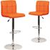 Carnegy Avenue 45.5 in. Orange Bar Stool (Set of 2)