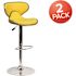 Carnegy Avenue 43 in. Yellow Bar Stool (Set of 2)