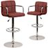 Carnegy Avenue 33.25 in. Burgundy Bar Stool (Set of2)