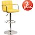 Carnegy Avenue 33.25 in. Yellow Bar Stool (Set of2)
