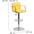 Carnegy Avenue 33.25 in. Yellow Bar Stool (Set of2)