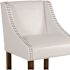 Carnegy Avenue 24 in White Leather Bar Stool (Set of 2)