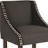 Carnegy Avenue 24 in Charcoal Fabric Bar Stool (Set of 2)
